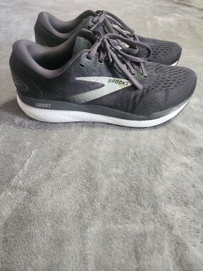 Brooks Ghost 16 Running Shoes - Black/Grey/ White